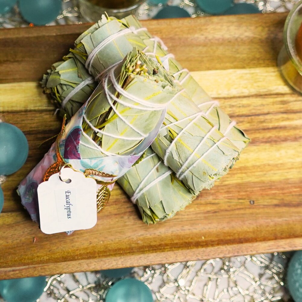 2 Organic Wild Harvested Eucalyptus Smudge Sticks